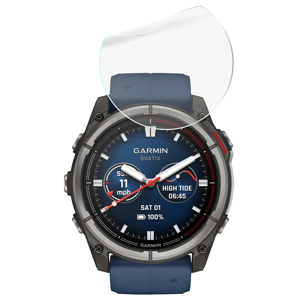 Zestaw folii hydrożelowych Bizon Watch Film Hydrogel Duo dla Garmin Quatix 8 Pro 47 mm